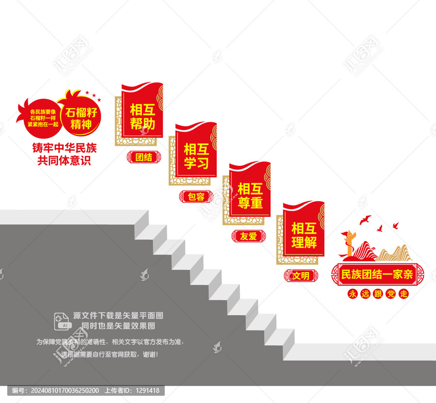 民族團(tuán)結(jié)階梯墻