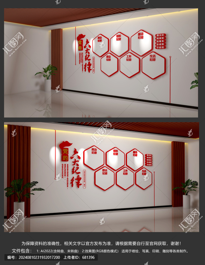 黨的六大紀律文化墻