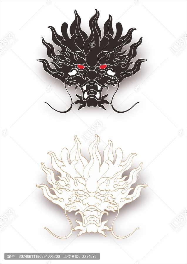 龍頭線稿