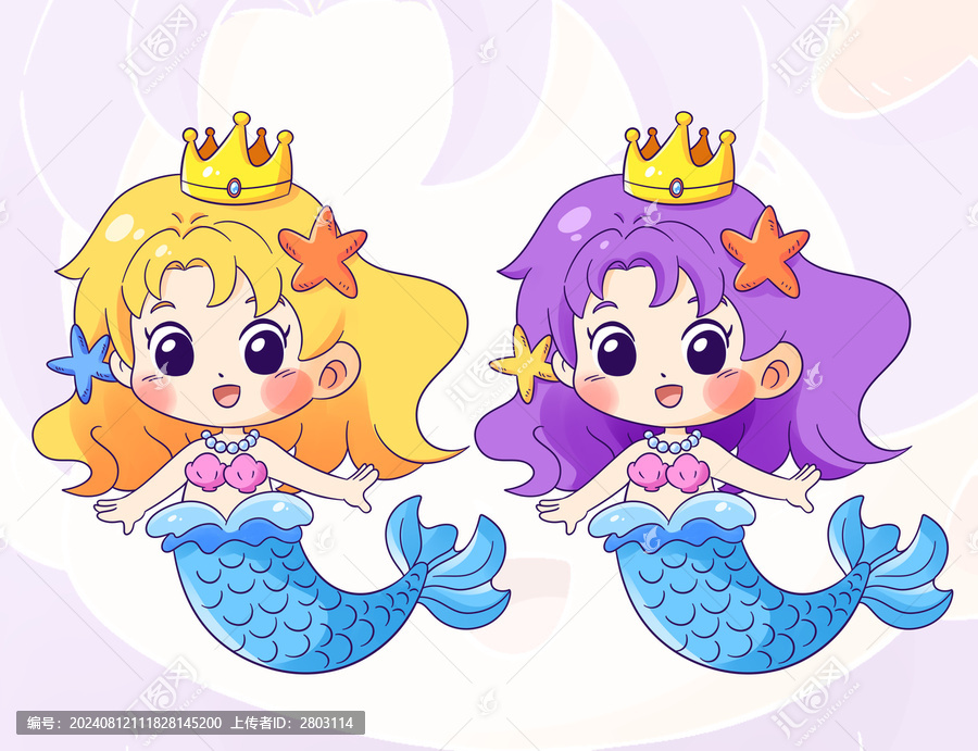 卡通美人魚