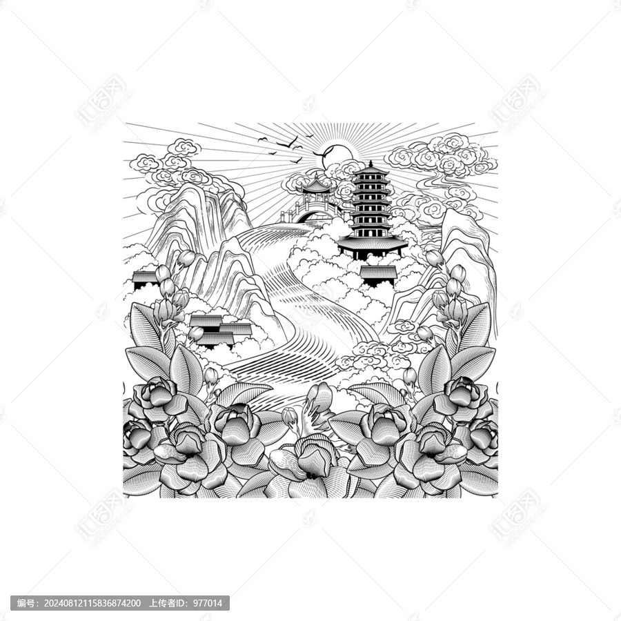 茉莉花插畫