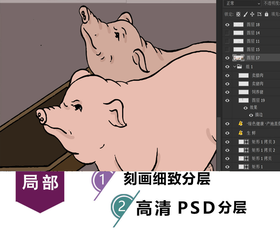 豬肉古代人物插畫