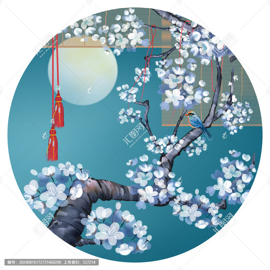 梨花花鳥圖
