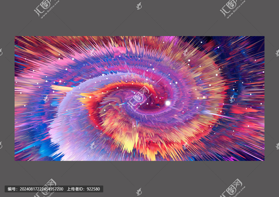 3D抽象漩渦壁畫