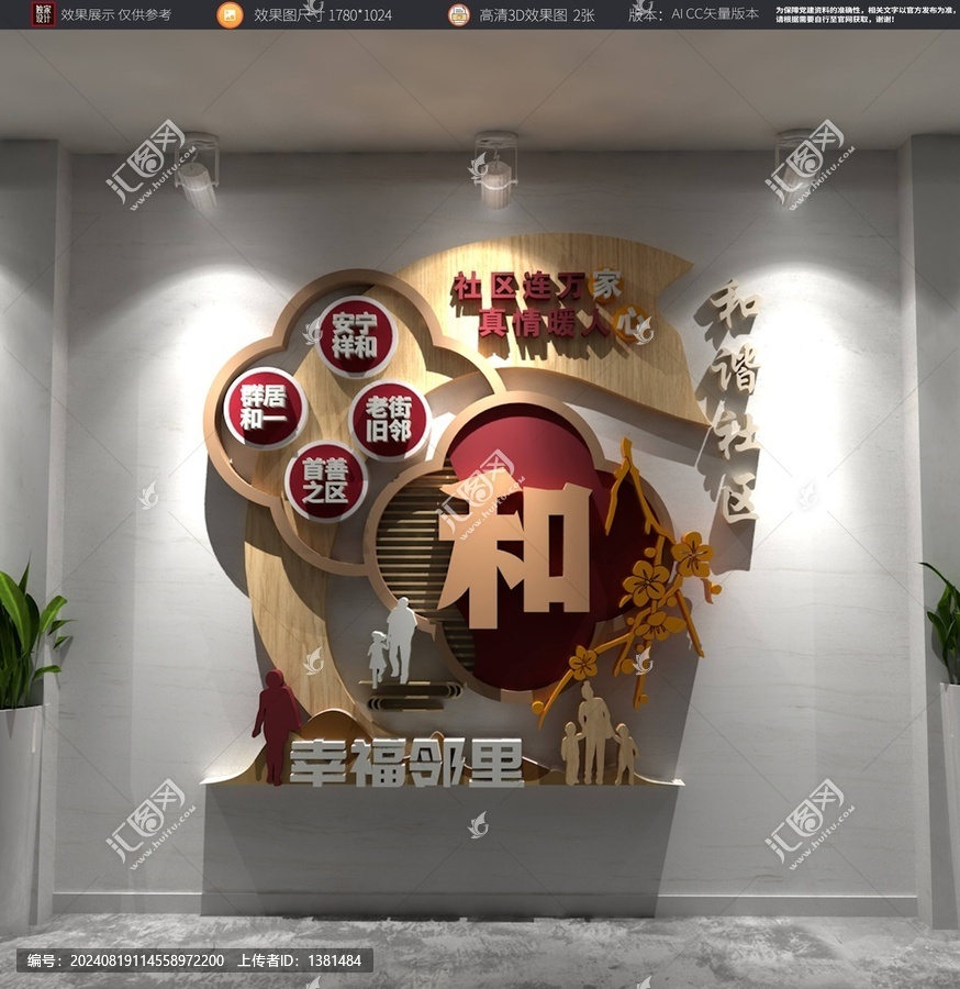 社區(qū)文化墻幸福鄰里