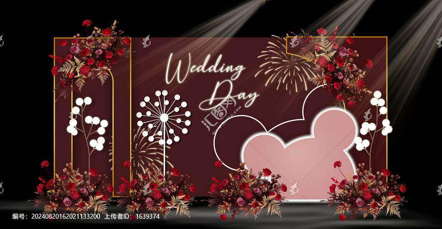 紅色樂園童話風迎賓婚禮效果圖