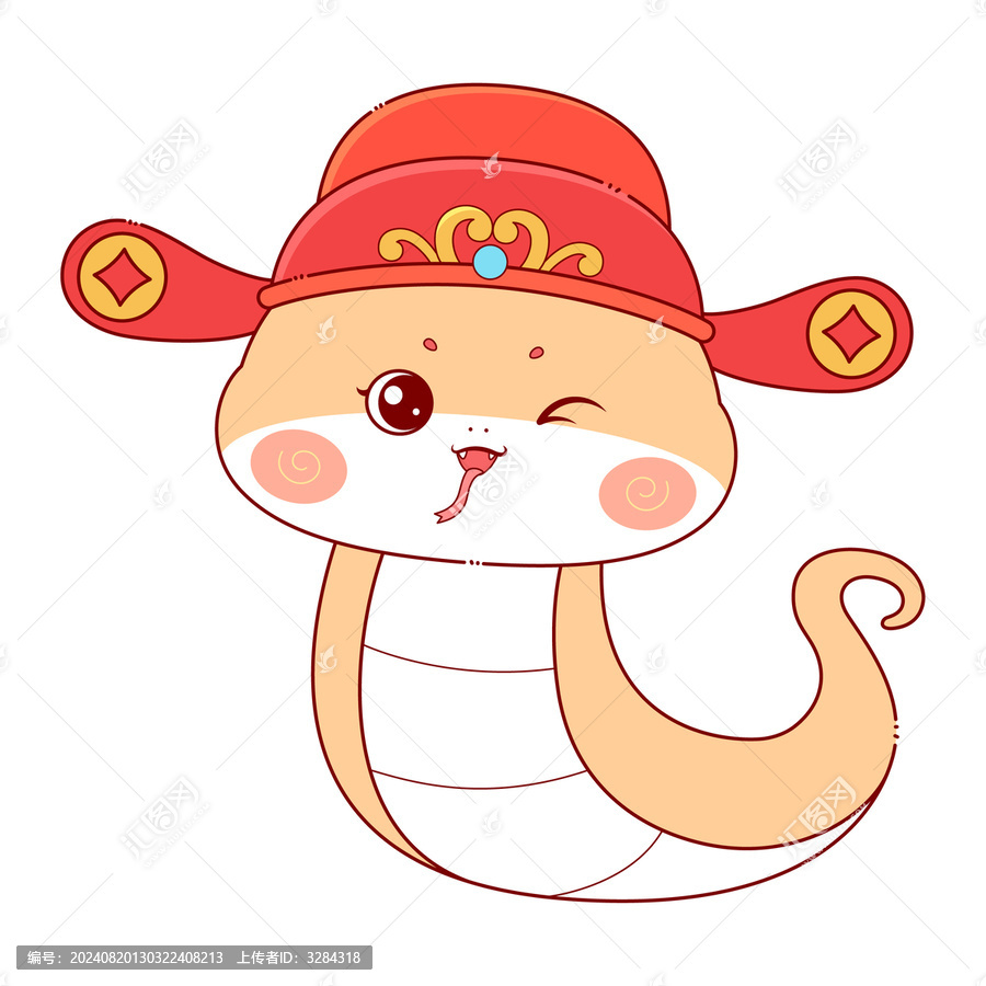 蛇年卡通蛇元素06