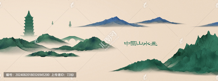 杭州中式山水畫