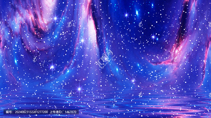 藍紫色璀璨星空