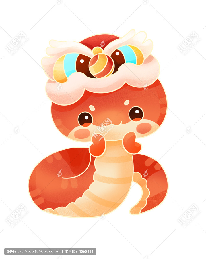蛇年卡通形象插畫設計