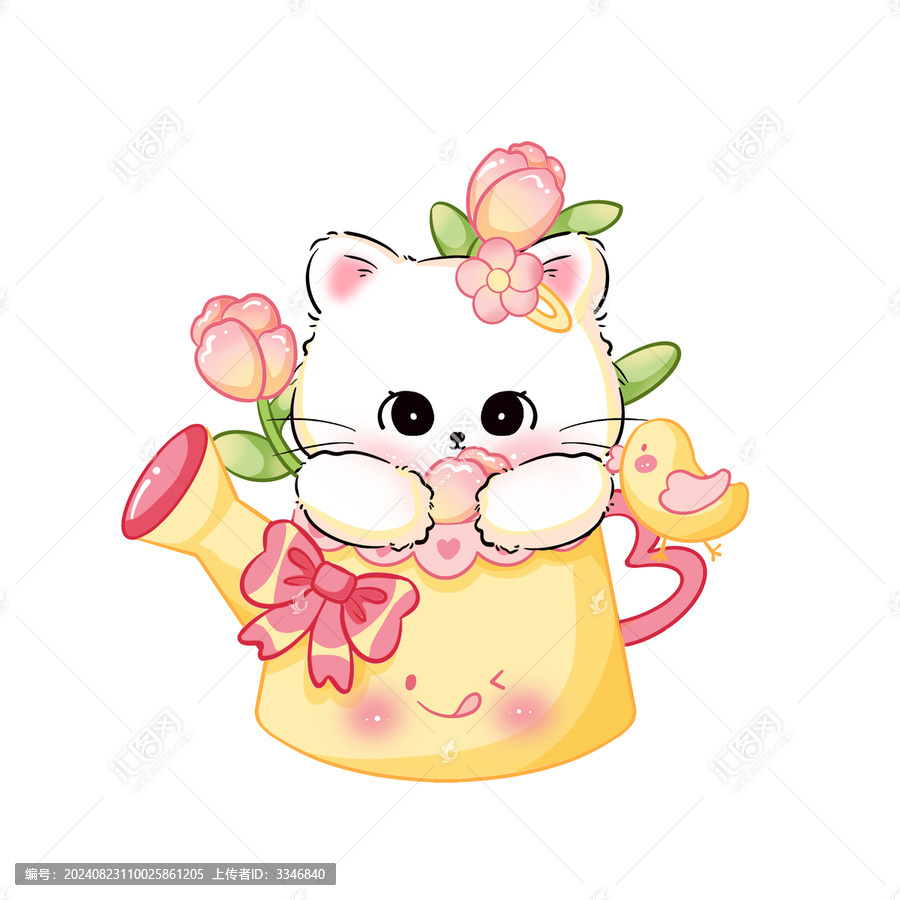澆花貓咪