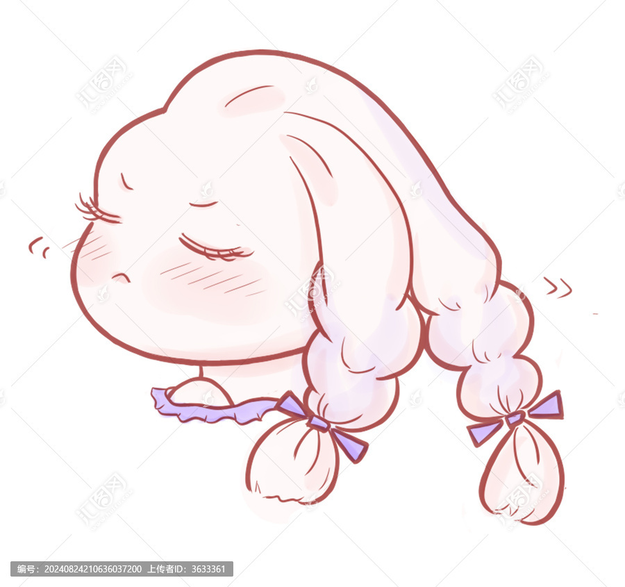 生氣辮子兔