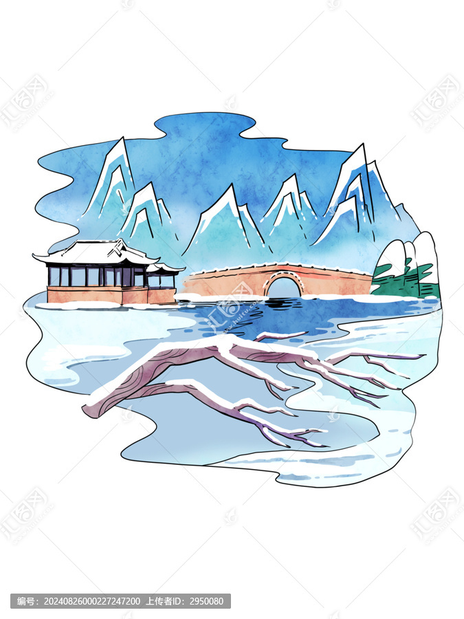 西湖斷橋殘雪