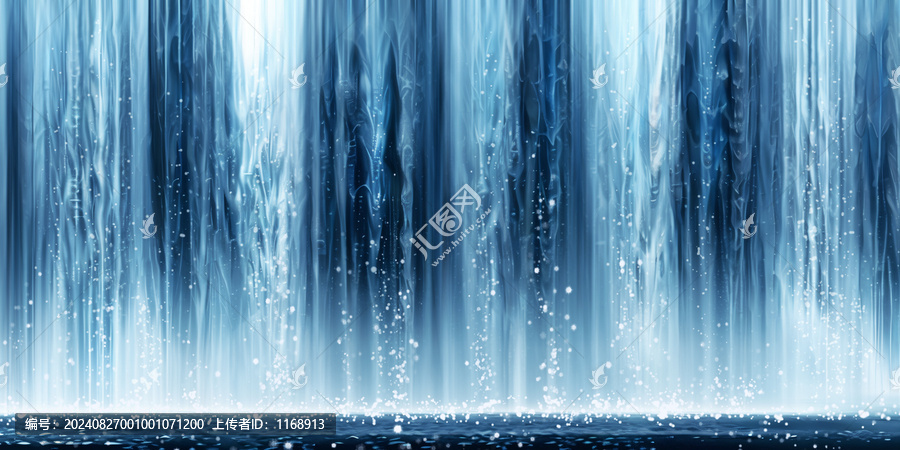發(fā)財(cái)瀑布背景墻