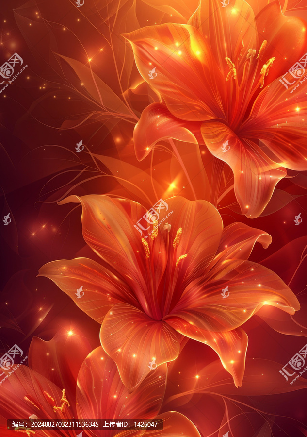 橙色百合花