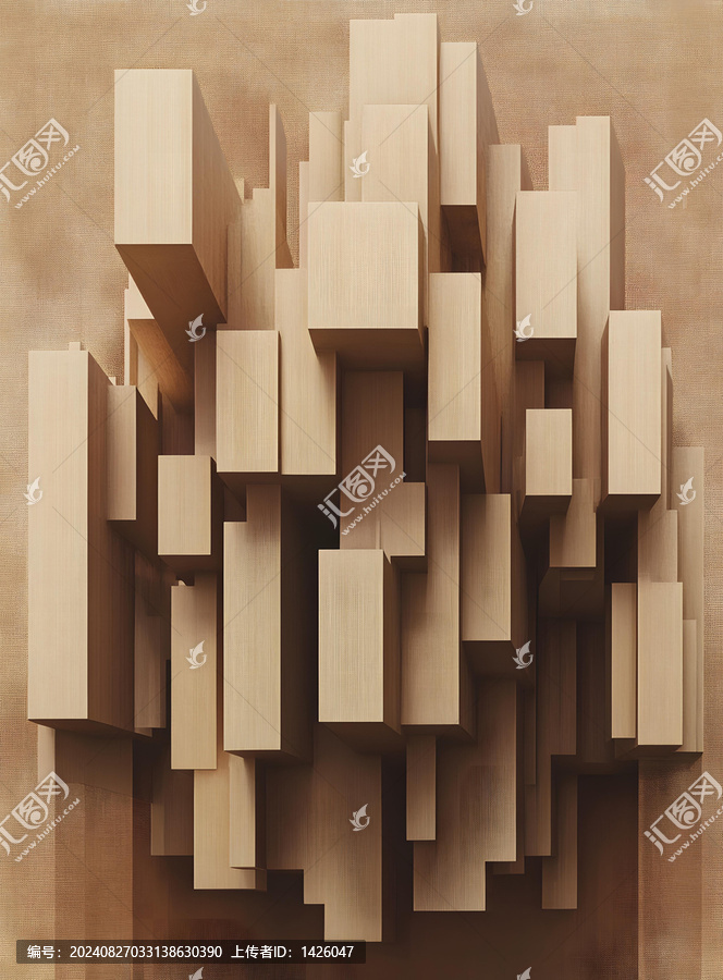 抽象木塊3D紋理背景