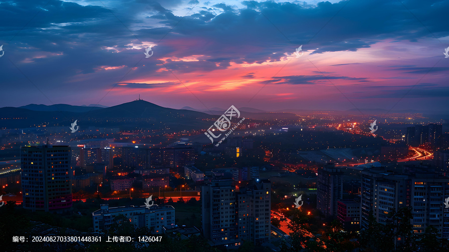 城市夜景的AI圖片