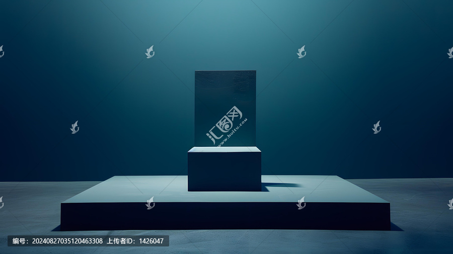 產(chǎn)品展示平臺(tái)的抽象藍(lán)色極簡背景