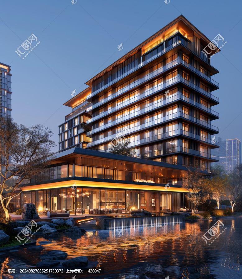 寫(xiě)實(shí)風(fēng)格現(xiàn)代建筑效果圖