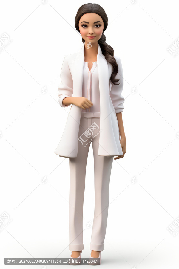 職業(yè)女性3D渲染圖