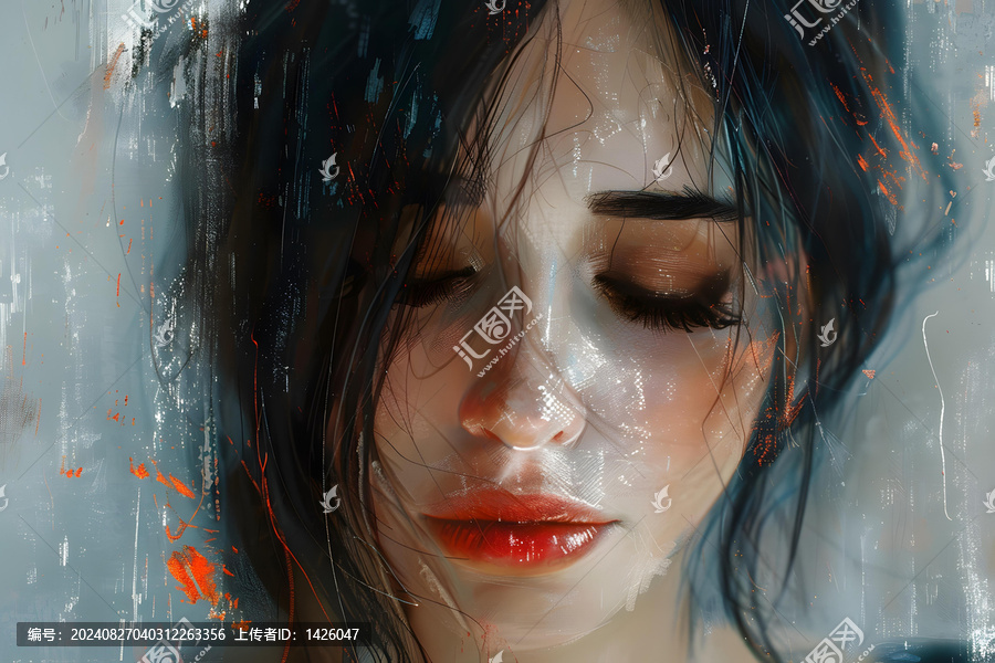 數(shù)字繪畫女性肖像藝術(shù)