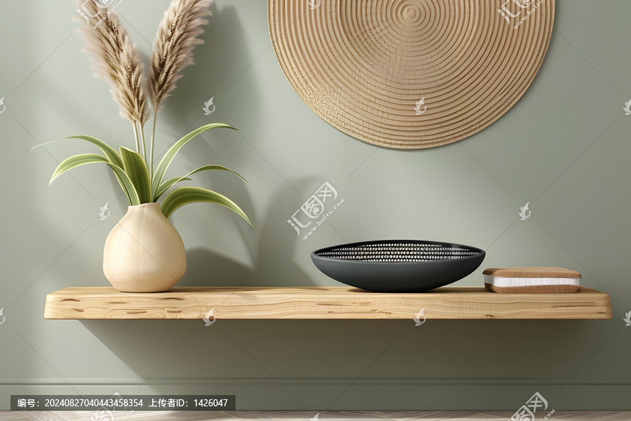簡(jiǎn)約家居裝飾木架裝飾品花瓶碗
