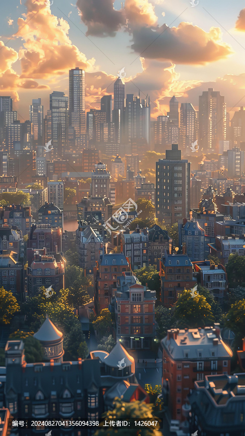 城市天際線全景