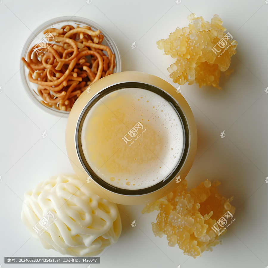 克菲爾奶昔配蛋黃醬和小吃