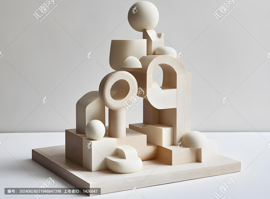抽象幾何木雕雕塑,極簡主義藝術(shù)