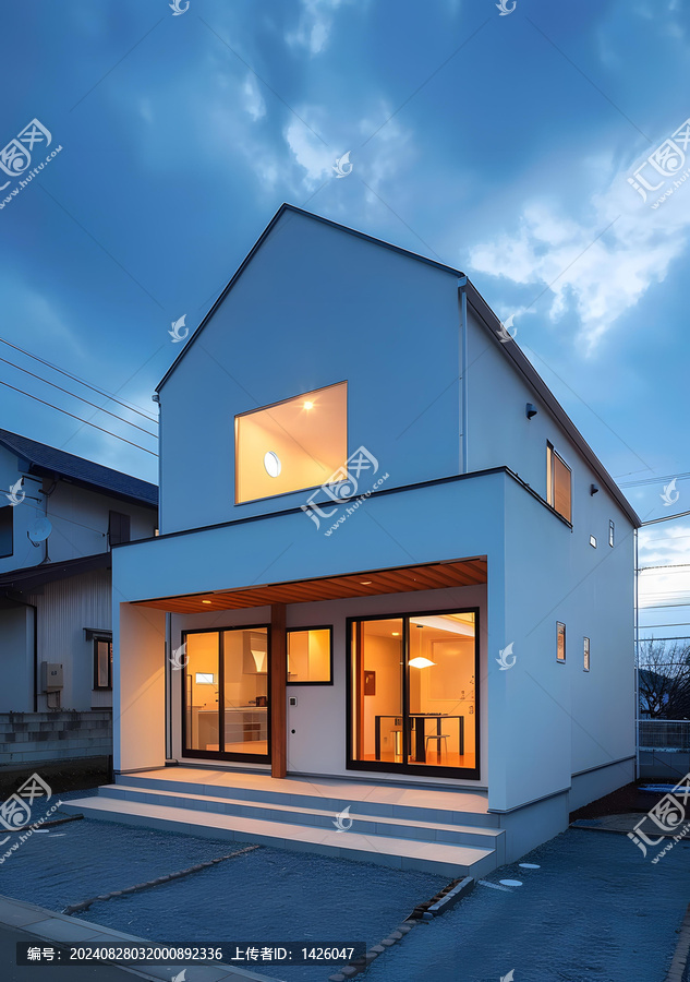 現(xiàn)代兩層住宅建筑