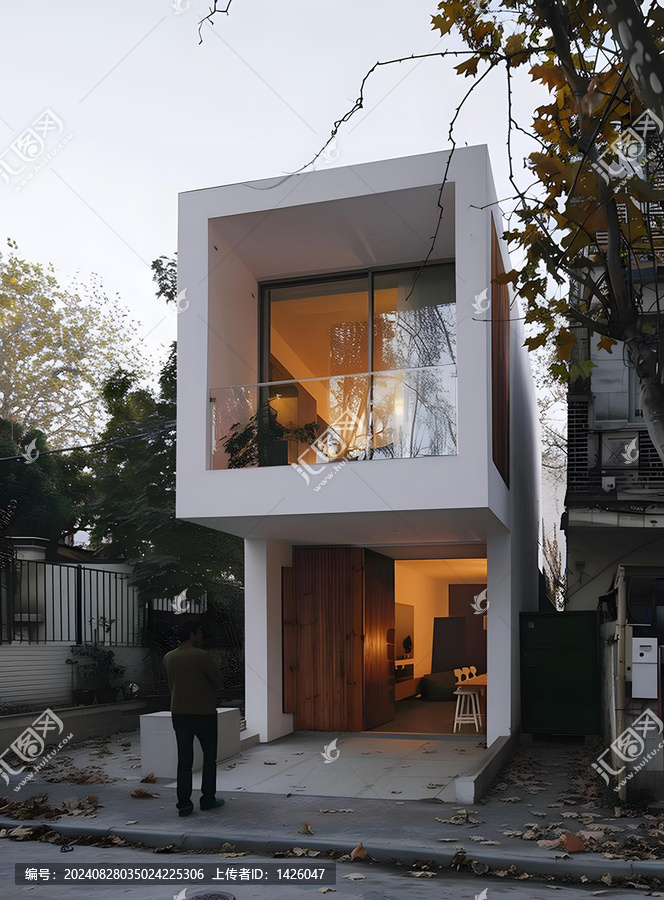 簡約現(xiàn)代住宅設(shè)計,木質(zhì)門和陽臺