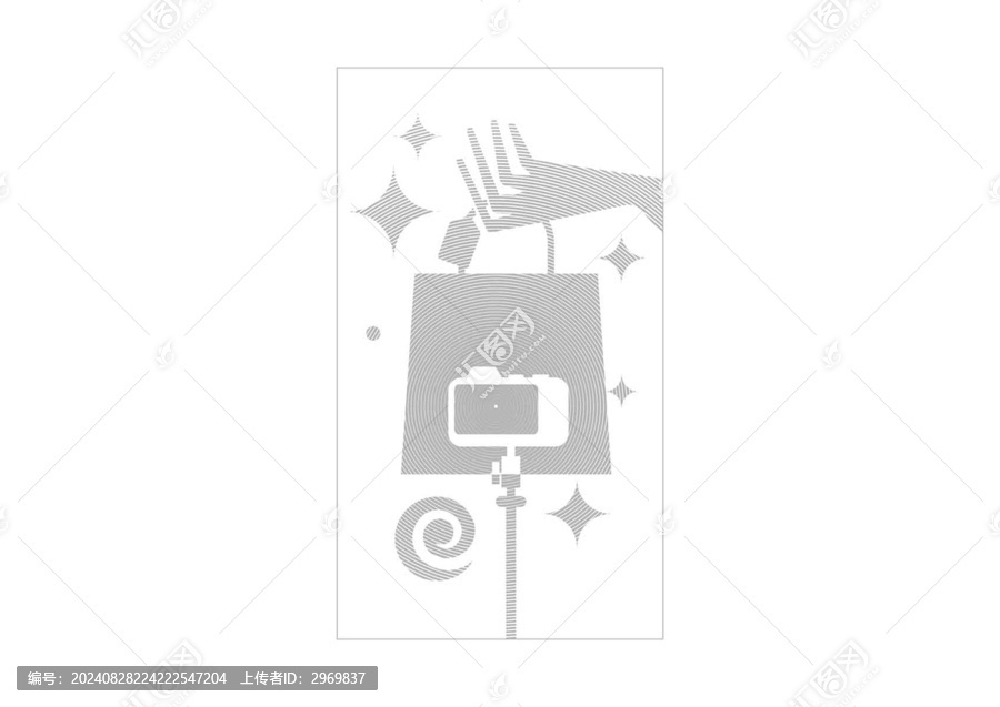 購物帶貨圖案