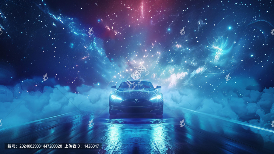 特斯拉行駛在美麗的夢(mèng)境中