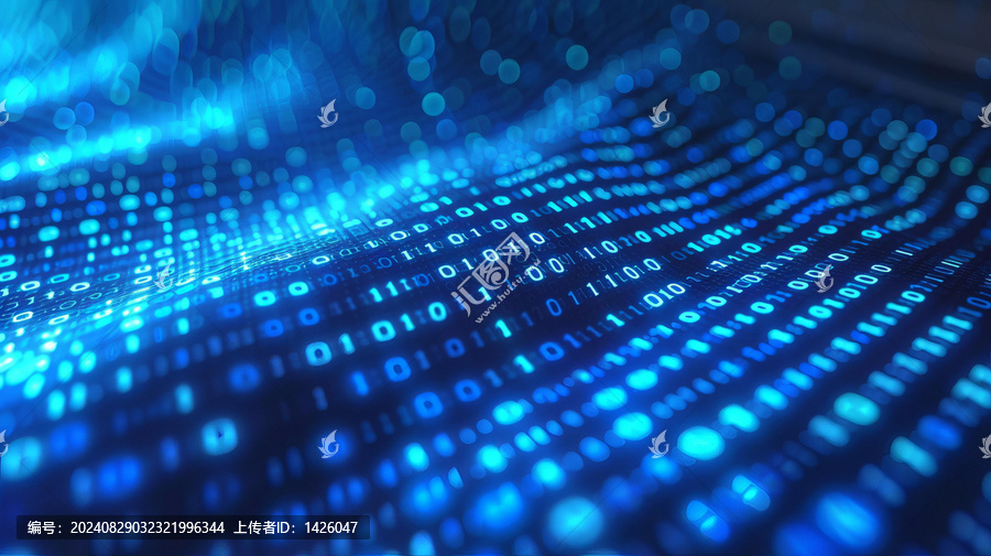 藍(lán)色背景的二進(jìn)制代碼