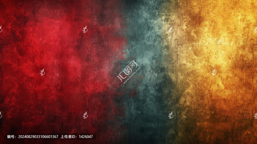 紅藍(lán)黃油漆復(fù)古做舊肌理背景