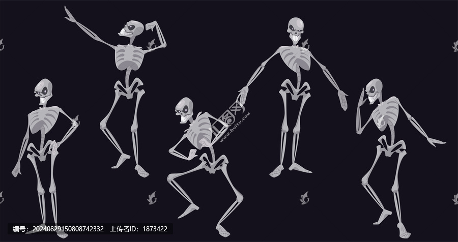 萬圣節(jié)骷髏角色擺拍素材集合