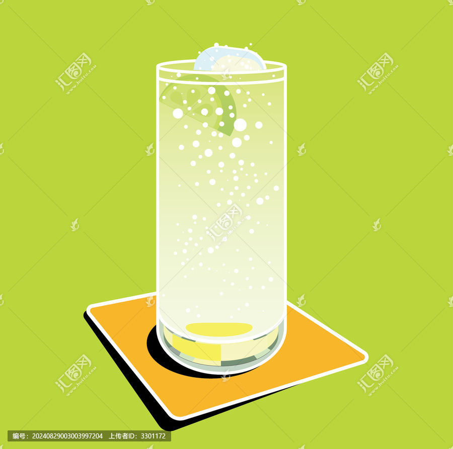 金湯力矢量插畫