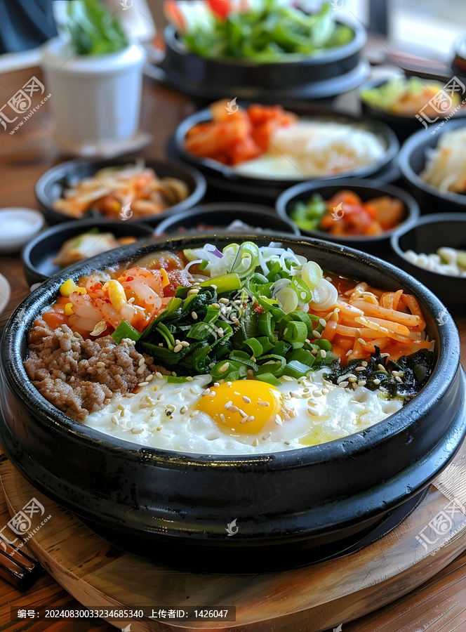 石鍋拌飯韓式料理美食
