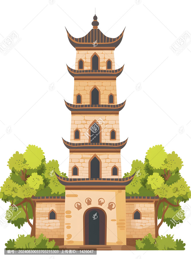 中國傳統(tǒng)風(fēng)格的寶塔