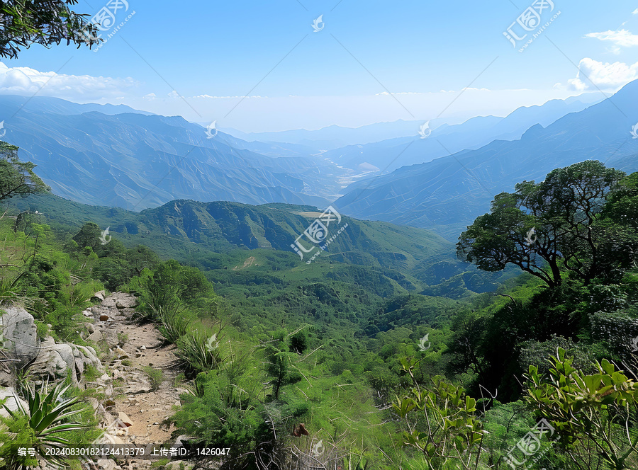 風(fēng)景秀麗的山谷景色