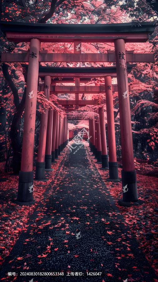紅色鳥居走廊