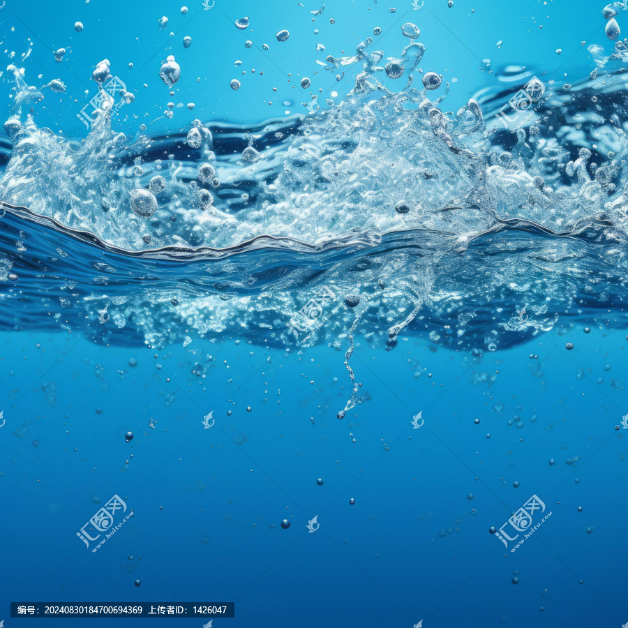 水下氣泡飛濺