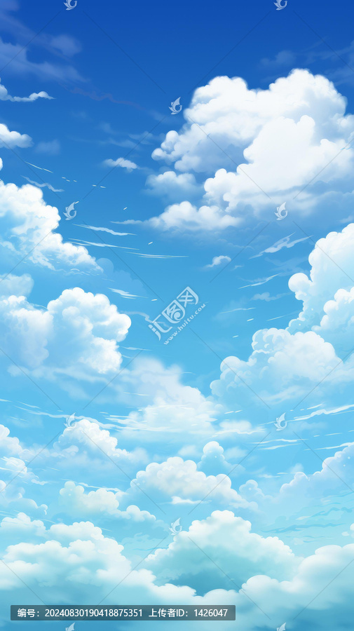 蔚藍(lán)的天空和白色的云朵