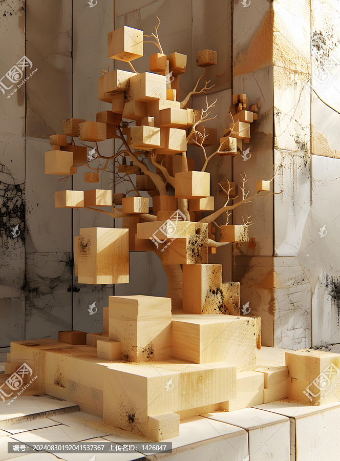 抽象木雕藝術(shù)作品