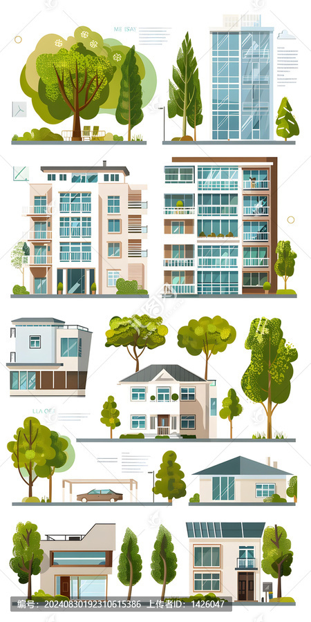 城市景觀中各種現(xiàn)代建筑集