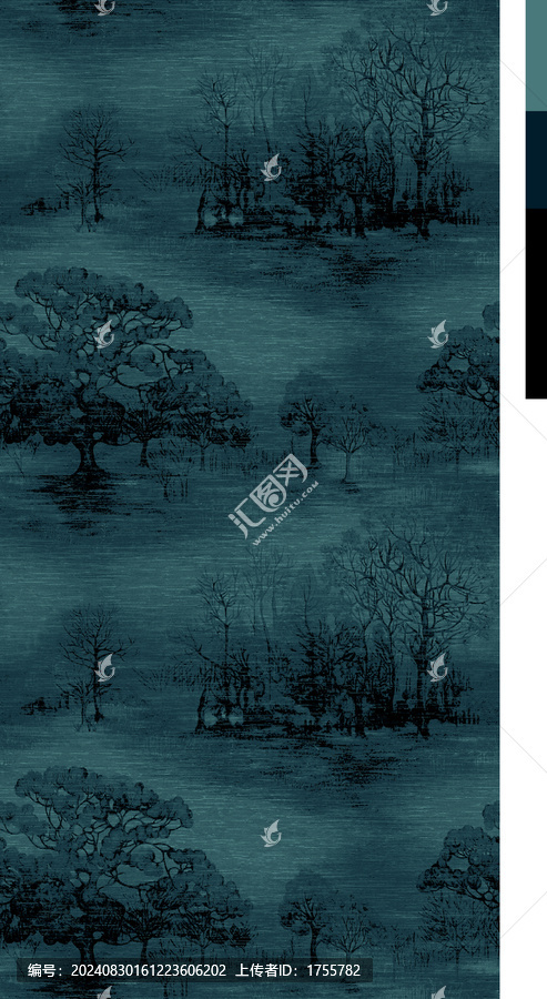 法式美式墻紙墻布自然風景圖案