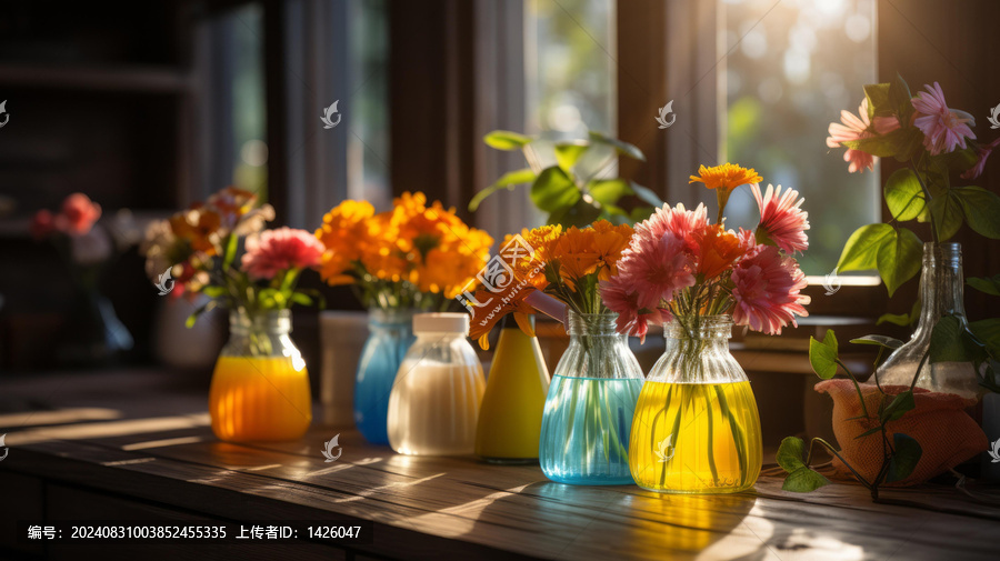窗臺上的鮮花