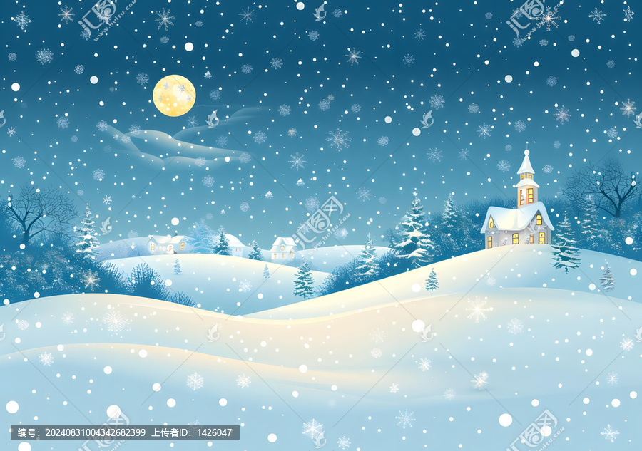 雪花飄飄的圣誕夜