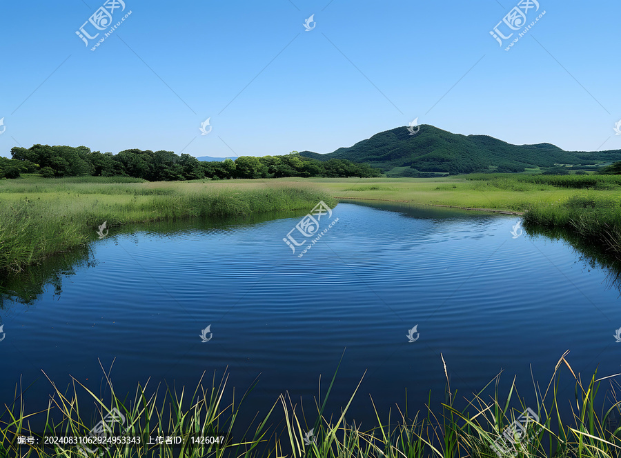 碧水藍天草原風(fēng)光