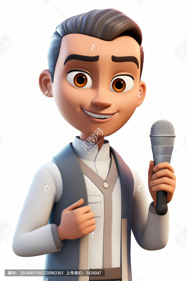 男孩演講的AI圖片